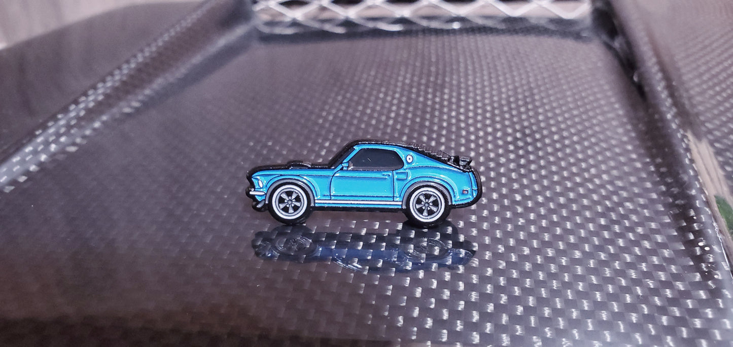 1969 Ford Mustang fastback style enamel pin