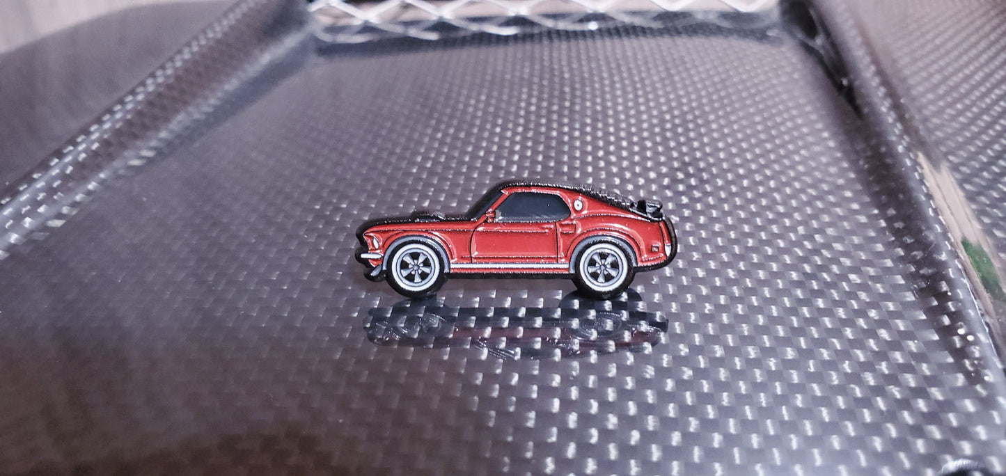 1969 Ford Mustang fastback style enamel pin